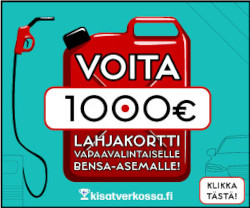 Voita 1000€ lahjakortti vapaavalintaiselle bensa-asemalle